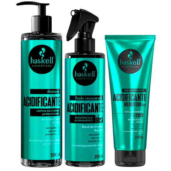 Haskell Kit – Shampoo + Acidificante + Super Máscara Kit