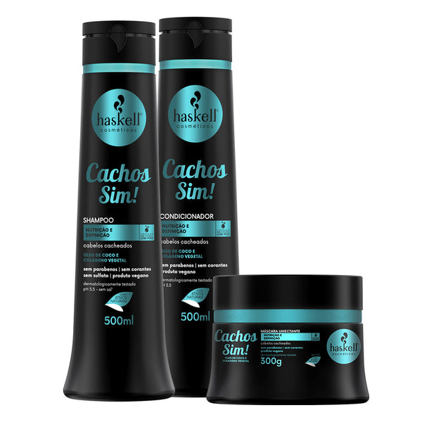 Kit Cachos Sim! Shampoo, Condicionador e Máscara